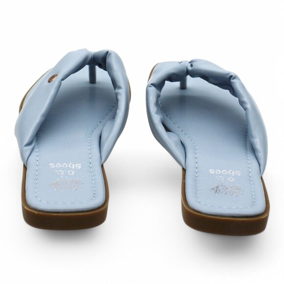 GC Shoes Womens Flat Faux Leather Fashion Sandals Slip on Summer Slides Sandals - Picture 5 of 7